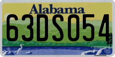 AL license plate 63DS054
