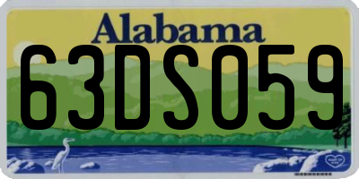 AL license plate 63DS059