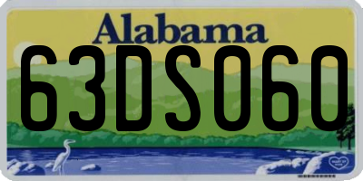 AL license plate 63DS060