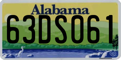 AL license plate 63DS061