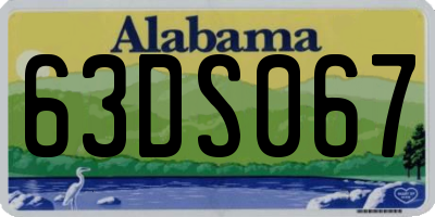 AL license plate 63DS067
