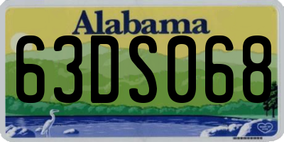 AL license plate 63DS068