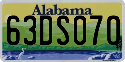 AL license plate 63DS070