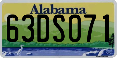 AL license plate 63DS071