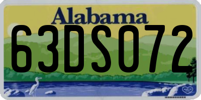 AL license plate 63DS072