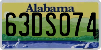 AL license plate 63DS074