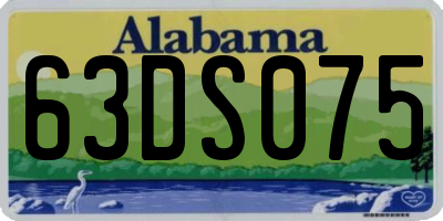 AL license plate 63DS075