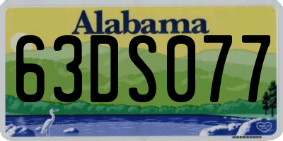 AL license plate 63DS077