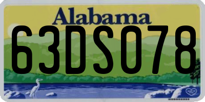 AL license plate 63DS078