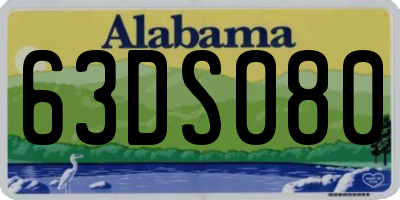 AL license plate 63DS080