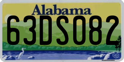 AL license plate 63DS082