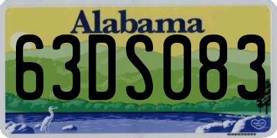 AL license plate 63DS083