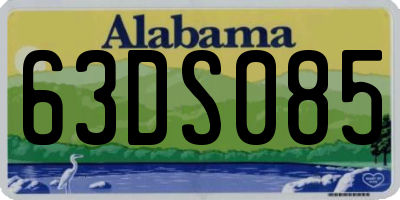 AL license plate 63DS085