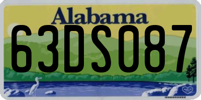 AL license plate 63DS087