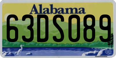 AL license plate 63DS089