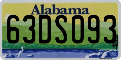 AL license plate 63DS093
