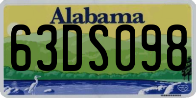 AL license plate 63DS098