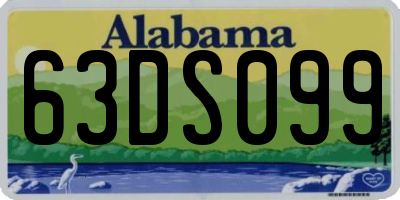 AL license plate 63DS099