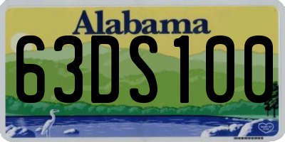 AL license plate 63DS100