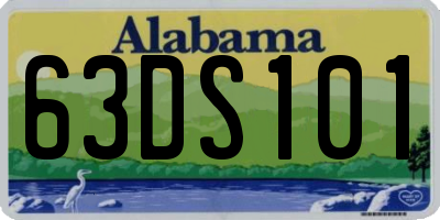AL license plate 63DS101