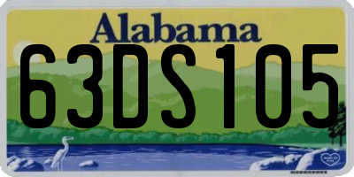 AL license plate 63DS105