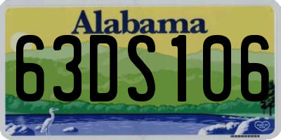 AL license plate 63DS106