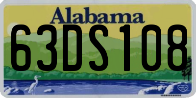 AL license plate 63DS108