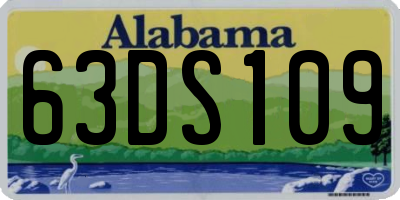 AL license plate 63DS109