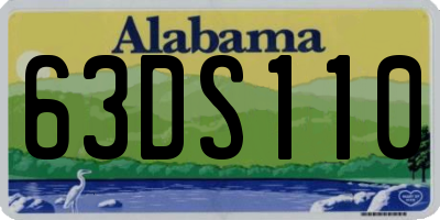 AL license plate 63DS110