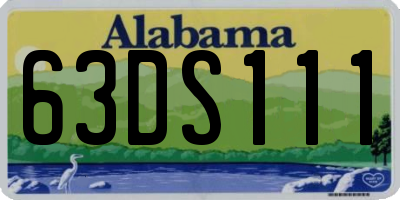 AL license plate 63DS111