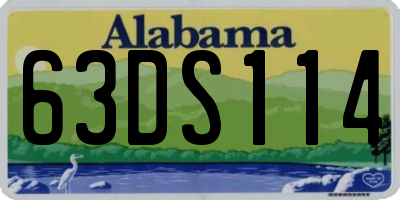 AL license plate 63DS114