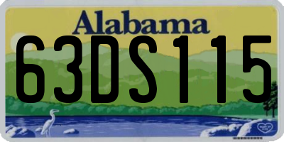 AL license plate 63DS115