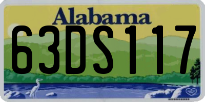 AL license plate 63DS117