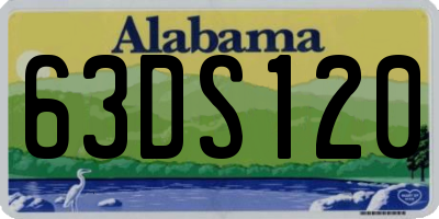 AL license plate 63DS120