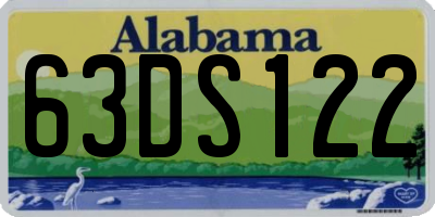 AL license plate 63DS122