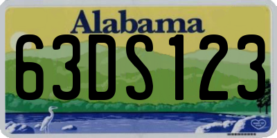 AL license plate 63DS123