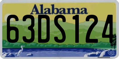 AL license plate 63DS124