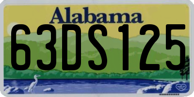 AL license plate 63DS125
