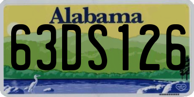 AL license plate 63DS126