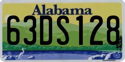 AL license plate 63DS128