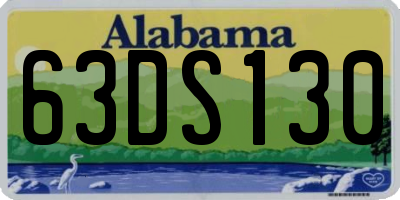 AL license plate 63DS130