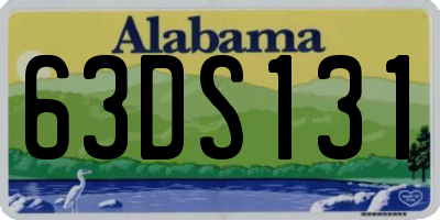 AL license plate 63DS131