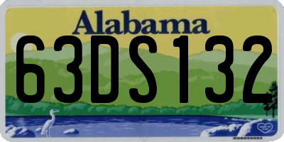 AL license plate 63DS132