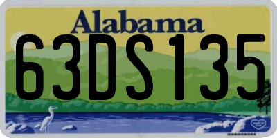 AL license plate 63DS135