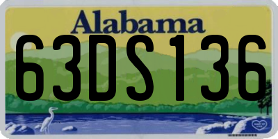 AL license plate 63DS136