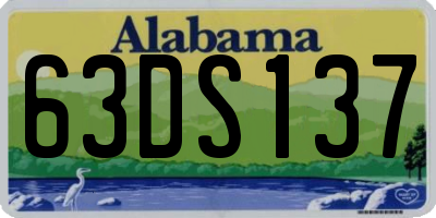 AL license plate 63DS137