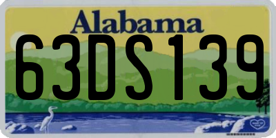 AL license plate 63DS139