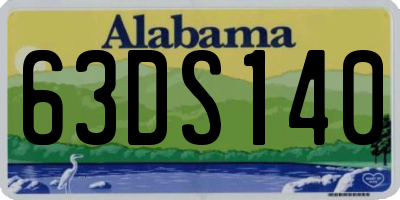 AL license plate 63DS140