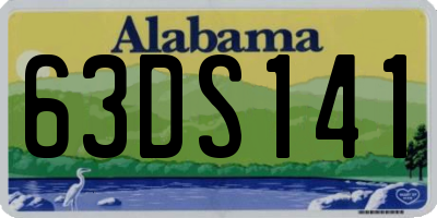 AL license plate 63DS141