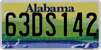 AL license plate 63DS142